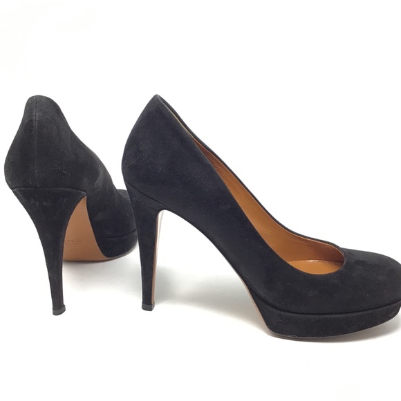 GUCCI Betty Black Platform Suede Round Toe Pumps - Picture 12 of 13